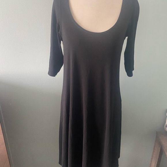 Eileen Fisher Black Tunic Silk dress - Picture 4 of 9